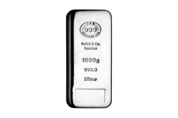 1kg Silver Baird & Co Cast Bar JBR