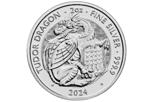2024 Tudor Dragon - Tudor Beasts 2oz Silver Coin
