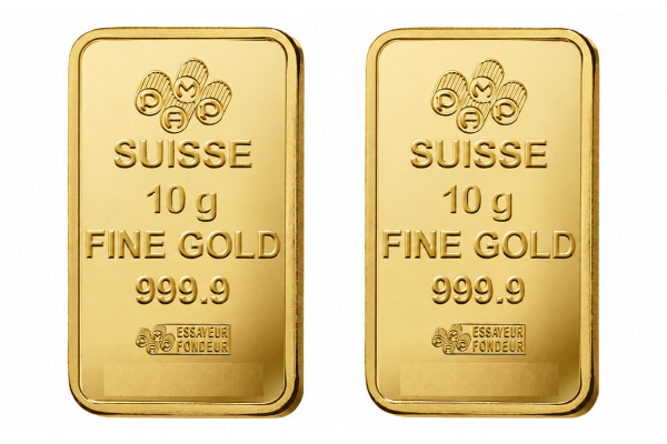 2x 10g Lady Fortuna Gold Minted Bar