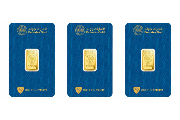 3x 5g Gold Emirates Gold Bar