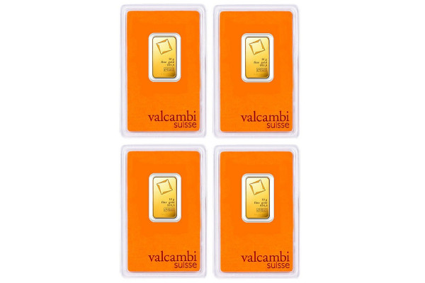 4x 10g Valcambi Suisse Gold Bar