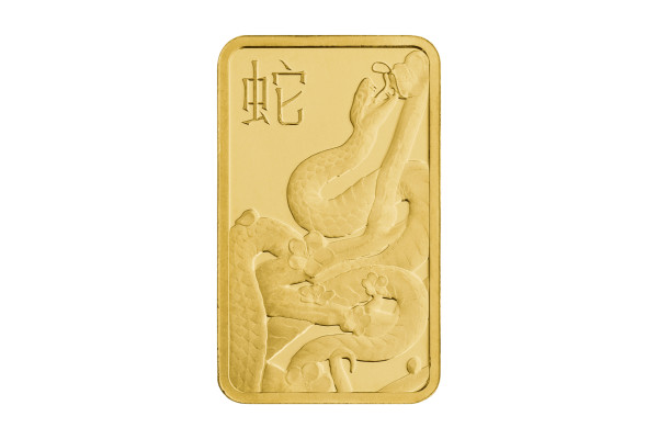 10g Gold Baird & Co Minted Bar Lunar Snake 999.9