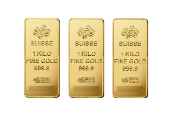 3x 1kg Lady Fortuna Gold Minted Bar