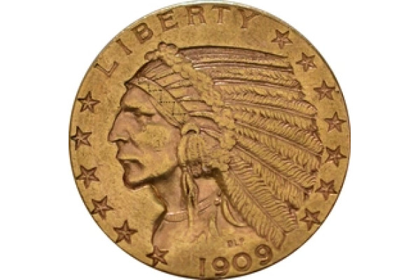 American Gold Half Eagle $5 Indian Head