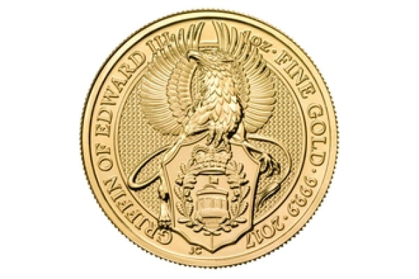 2017 1oz Griffin of Edward III Gold Coin Queen's Beasts