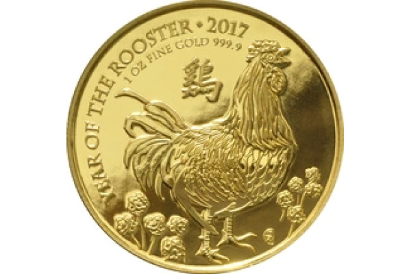 2017 Year of the Rooster Gold Coin 1oz Royal Mint Lunar Series