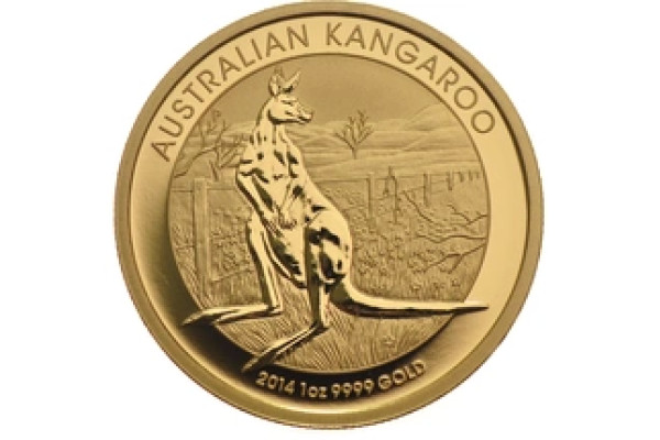 2014 Australian Kangaroo Gold Nugget Coin 1oz