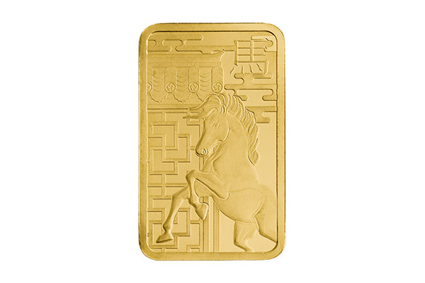 20g Gold Baird & Co Minted Bar Lunar Year Of The Horse 999.9