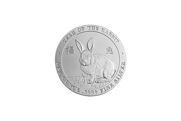 1oz Silver Baird & Co Rounds Rabbit 999.9  