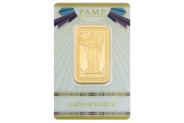 1oz Lady of Justice Gold Bar